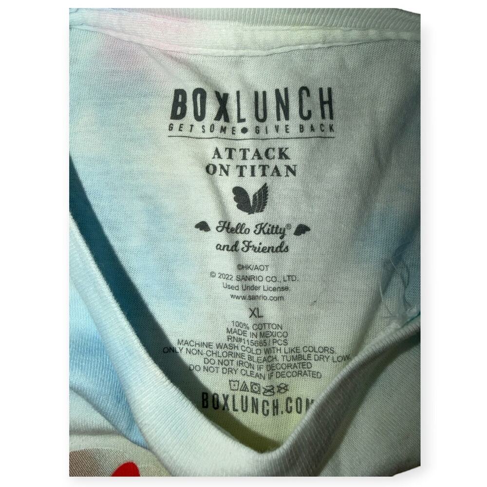 BoxLunch Sanrio Hello Kitty and Friends Attach of Titan Tie Dye T-Shirt Men's XL - Picture 2 of 6